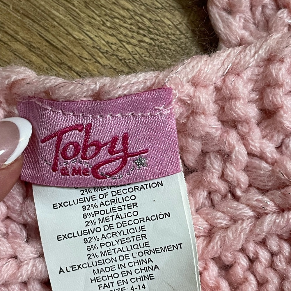 Cozy Kids Scarf Set - Pink, Cream, Gray - Picture 4 of 9